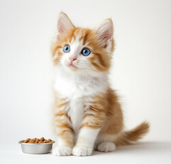 Obraz premium Two cute gray and black finches sitting on a green rope, one bird is touching the other's head with its beak.
