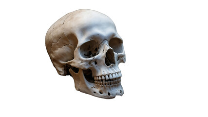 Obraz premium Human skull isolated on alpha channel