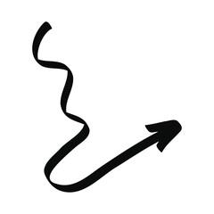 Hand drawn vector doodle arrow isolated on a white