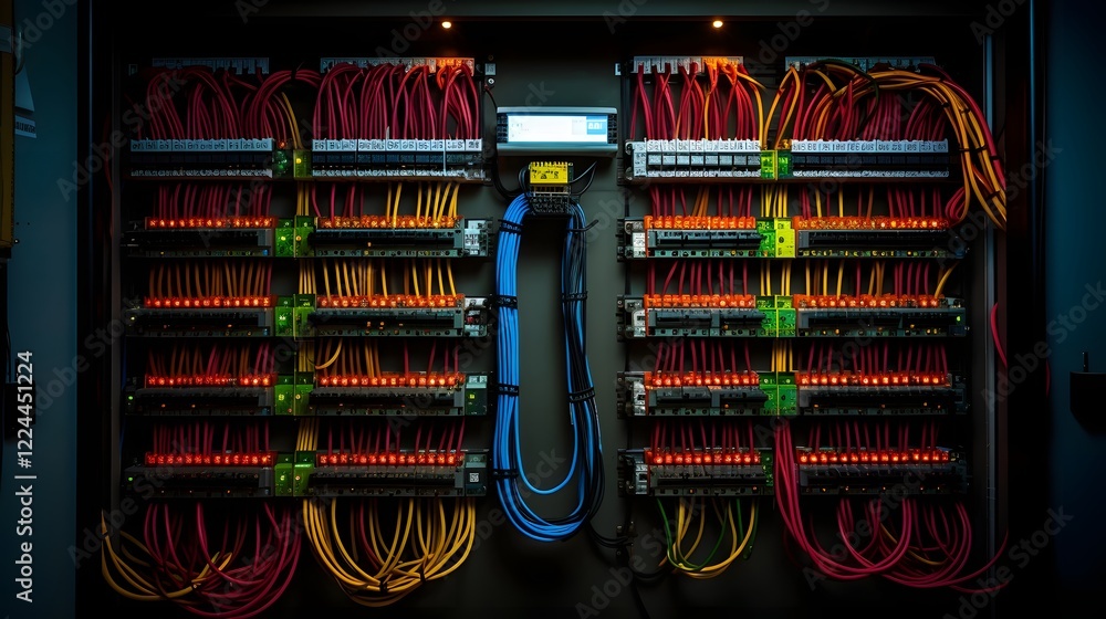 Aufkleber meticulously organized electrical distribution panel with labeled wires and circuits showcasing the 