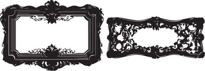 Set frames. Hand drawn vector illustration
