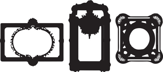 Set frames. Hand drawn vector illustration