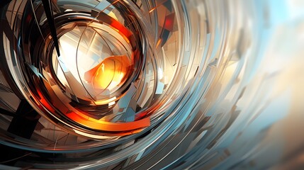 Mesmerizing digital abstract art composition featuring a dynamic blend of vibrant colors futuristic geometric patterns and captivating visual textures