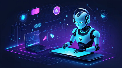 ビジネスデータ成長のためのデジタルアシスタントとオンライン会話設定.生成AI