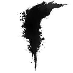 [Transparent Background PNG]Abstract Ink Splatters and Strokes