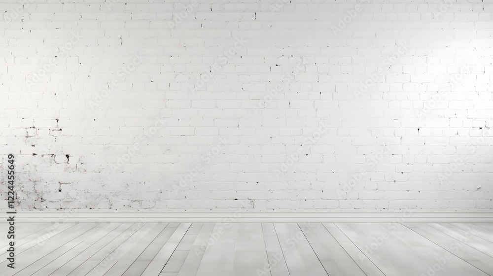 Poster minimalist whitewashed brick wall backdrop clean simple and versatile surface for creative design pr