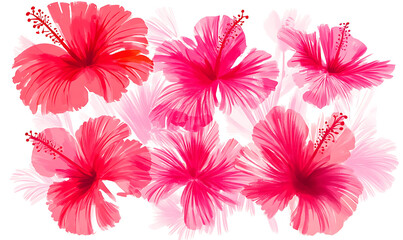 Flowers and leaves in pictures illustrator2D