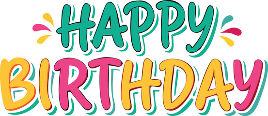 Happy birthday typography