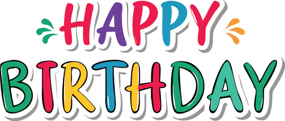 Happy birthday typography