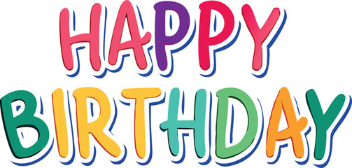 Happy birthday typography