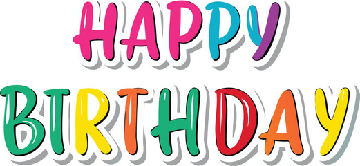 Happy birthday typography