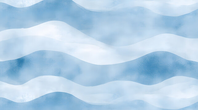 An ethereal abstract watercolor backdrop in shades of blue, blending icy pastels with rich cerulean tones. The soft brushstrokes form gentle waves and swirling patterns, evoking a sense of motion and