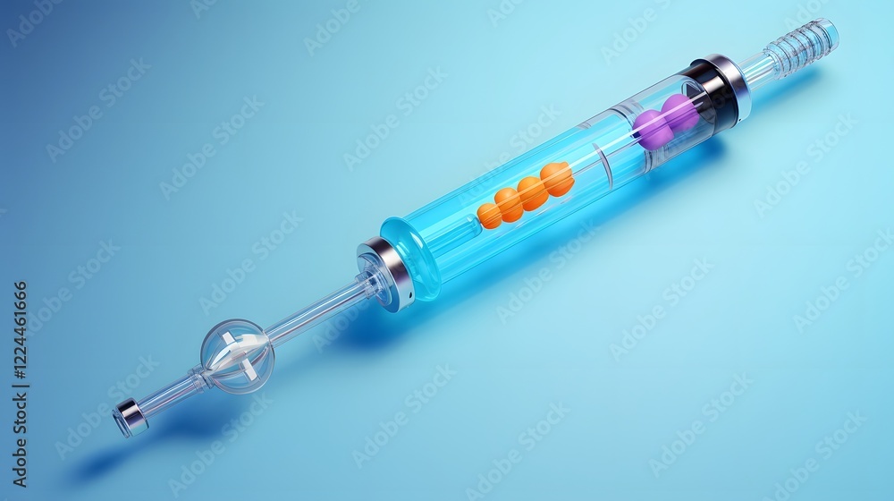 Aufkleber vibrant and playful pediatric syringe with colorful plunger designed to make children s medical trea