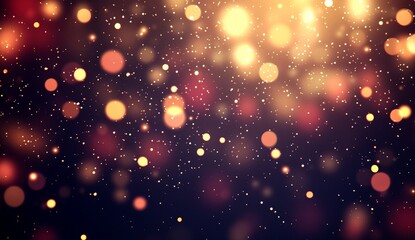 Obraz premium Abstract Golden Bokeh Lights Sparkle Festive Background Elegant Design Perfect for Holiday Cards or