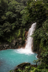 The Rio Celeste in Costa Rica is a naturally neon blue river - Tenorio