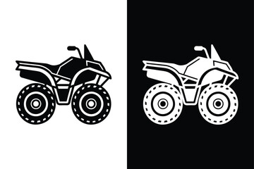 Adventure Awaits. Sleek Quad Bike Vector Silhouette
