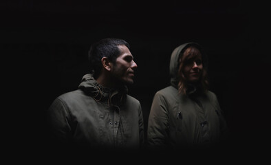 Portrait of an alternative couple.