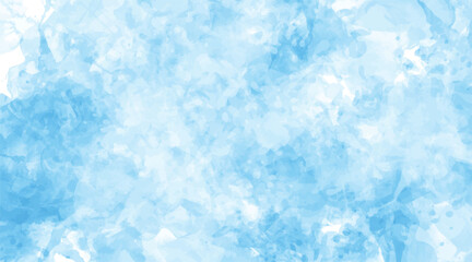 Pastel blue paper texture pattern background with space, Hand painted blue watercolor background.