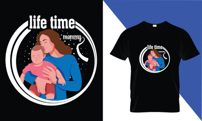 Life time mommy Mather's Day T-shirt Design vector