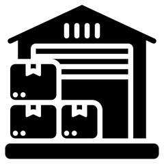 Warehouse Icon in Line Style Suitable for Web, Apps, Presentation, or Printable Meanings
