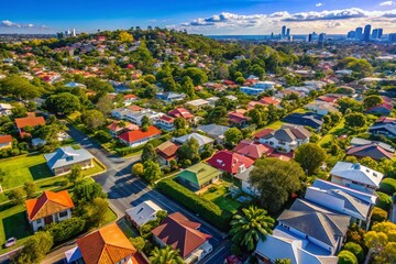 Brisbane Suburbs Aerial Drone Photography: Rooftop Views of Australian Homes