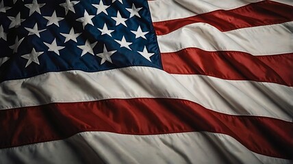 Fototapeta premium The USA flag with fireworks