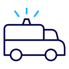 Ambulance Outline Color icon
