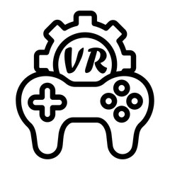 joystick Line Icon