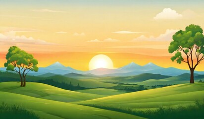 Obraz premium landscape with mountains