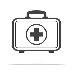 Fototapeta premium First aid bag outline icon transparent vector isolated