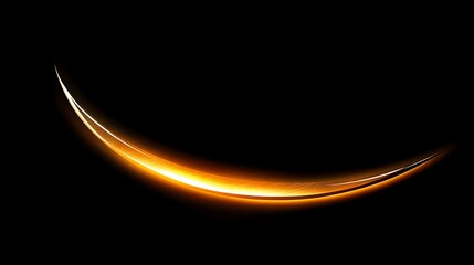 Golden Crescent Abstract Light Design