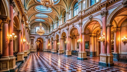 Obraz premium Casa Rosada, Buenos Aires: Restored Presidential Palace Halls Open to Public, December 2019