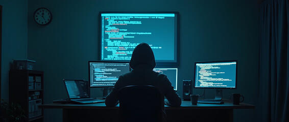 Ransomware Malware Attack. Business Computer Hacked