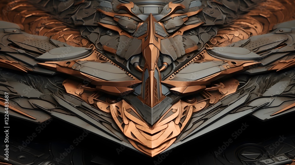 Poster close up view showcasing the intricate design and engineering of the aerodynamic wings on a powerful