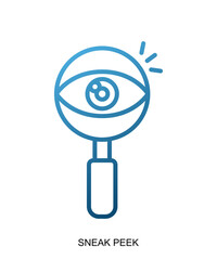 Product presentation icon of blue gradient line which shows softness and stability.