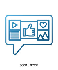 Product presentation icon of blue gradient line which shows softness and stability.