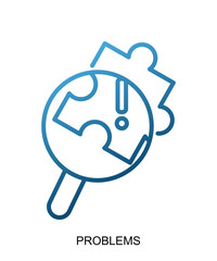 Product presentation icon of blue gradient line which shows softness and stability.