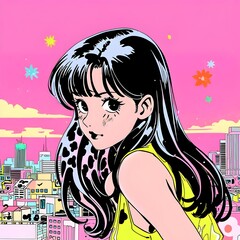 women smilling, 笑っている女性 , アニメの笑顔のイラスト、笑顔のアニメの女の子、かわいいアニメの女の子, Anime girl smilling, AI generative, Ai anime girl illustrations	