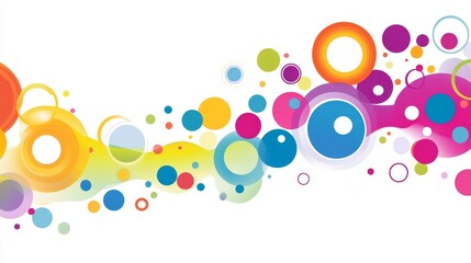 Simple Minimal Geometric Vector Poster Design with Lines and Gradient Colorful Circles. Collection of Abstract Backgrounds for Covers, Flyers, Templates, Booklets, Cards, Brochures, Branding, etc.