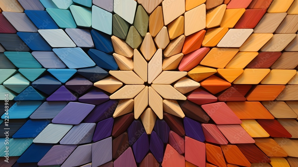 Aufkleber a bird s eye view of an array of colored pencils arranged in a captivating geometric pattern showcas