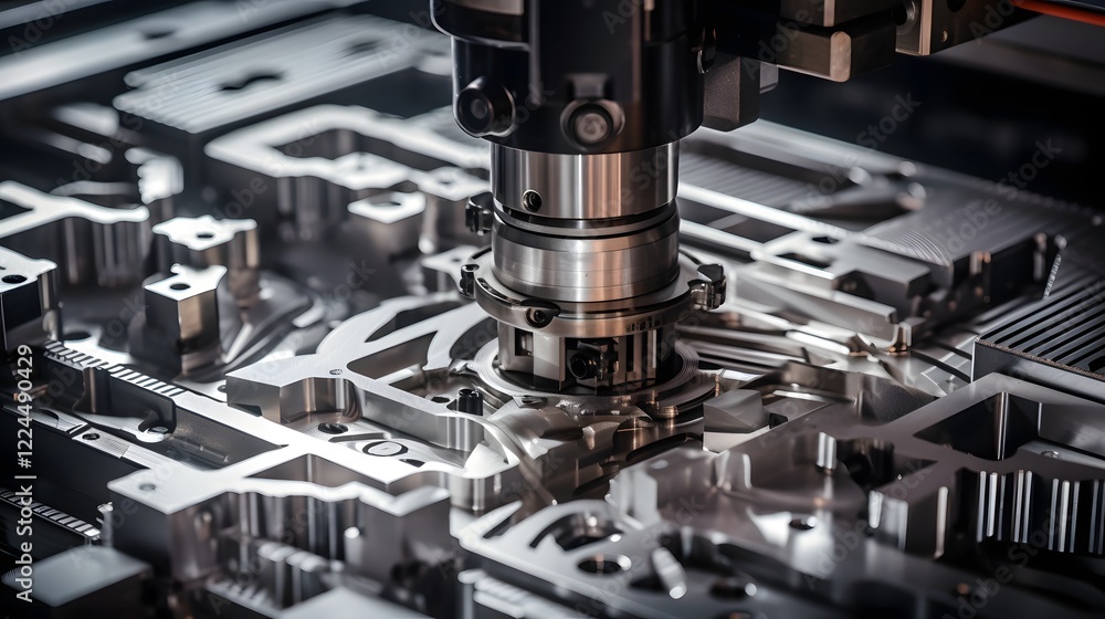 Aufkleber detailed view of a sophisticated cnc metal fabrication machine showcasing its advanced engineering a