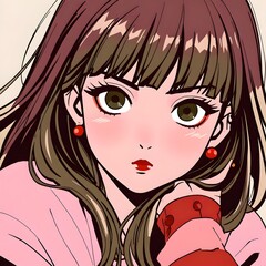 women smilling, 笑っている女性 , アニメの笑顔のイラスト、笑顔のアニメの女の子、かわいいアニメの女の子, Anime girl smilling, AI generative, Ai anime girl illustrations