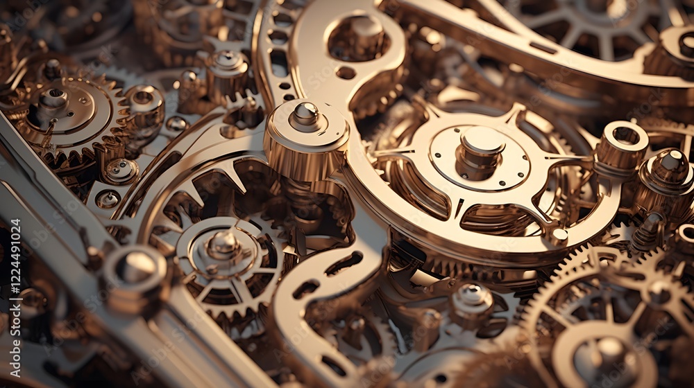 Poster detailed 3d rendering showcasing the complex intricate design of sophisticated industrial machinery 