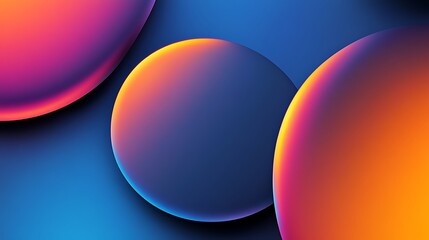 Abstract Gradient Spheres Colorful Background Design