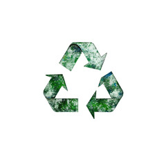 Recycled Earth Sustainable Green Recycling Symbol
