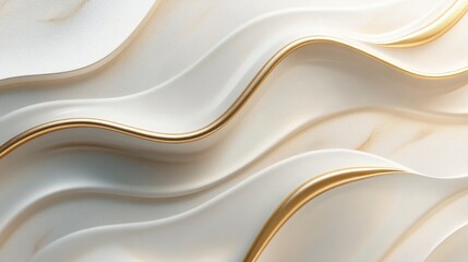 Obraz premium Minimalistic business card background with soft beige gradients and a single accent line in gold 