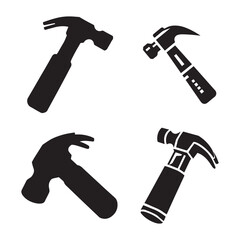 Detailed Vector of the Hammer Silhouette Isolated on White Background