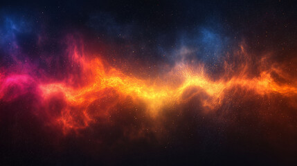 Colorful abstract image with red and blue light streams