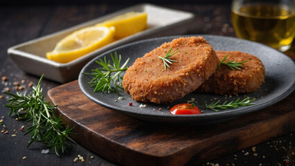 traditional german schnitzel cutlet
