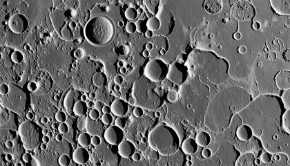 lunar landscape with craters and valleys